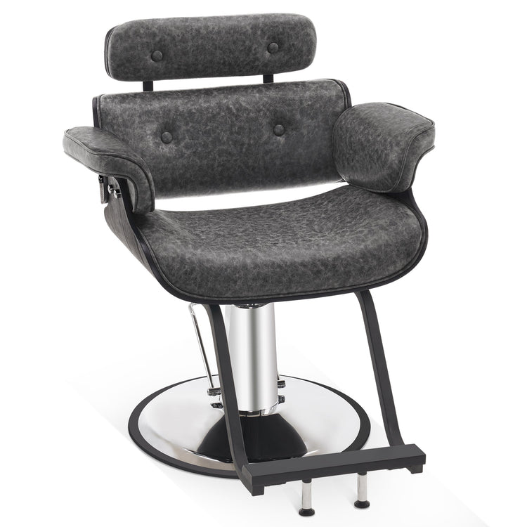 Hydraulic Salon Chair,Curved Wood Frame Hair Cutting Styling Chair 8261