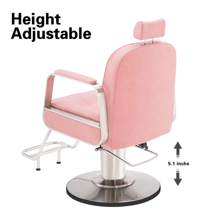 Barber Chair For Hair Stylist, All Purpose Reclining Salon Styling Chair 8548