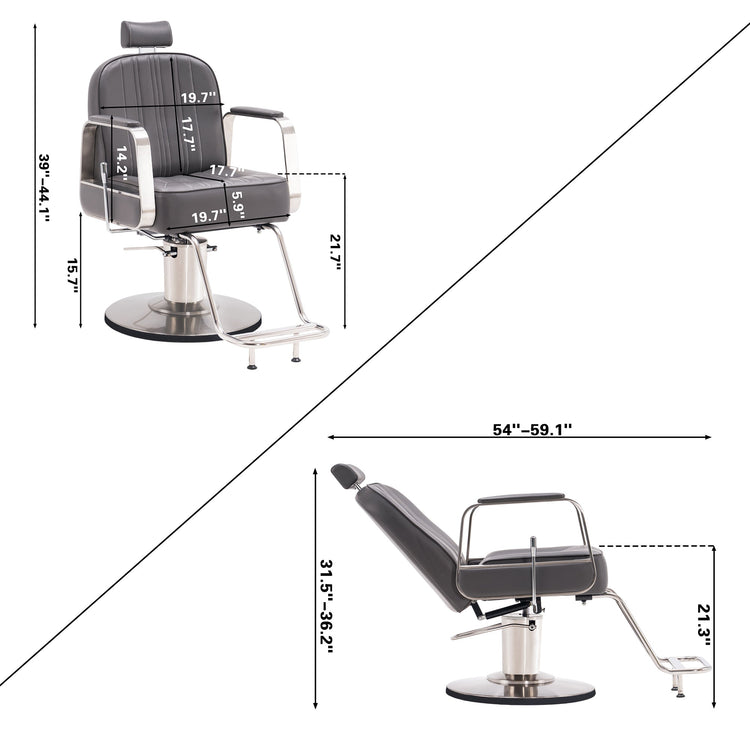 Barber Chair For Hair Stylist, All Purpose Reclining Salon Styling Chair 8548
