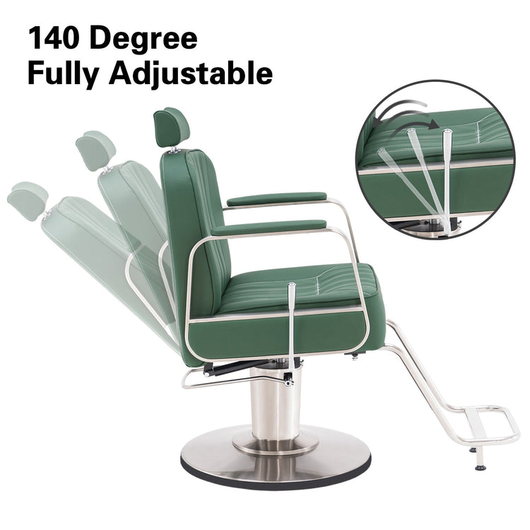 Barber Chair For Hair Stylist, All Purpose Reclining Salon Styling Chair 8548