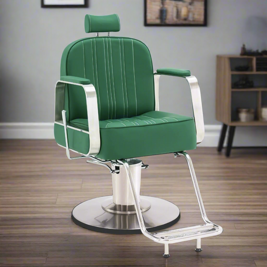 Barber Chair For Hair Stylist, All Purpose Reclining Salon Styling Chair 8548