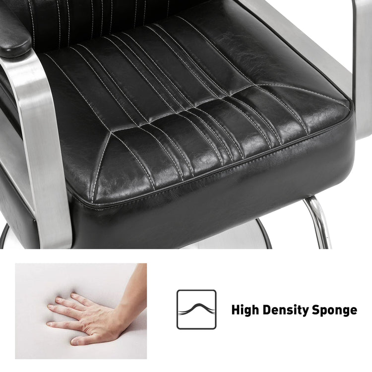 Barber Chair For Hair Stylist, All Purpose Reclining Salon Styling Chair 8548