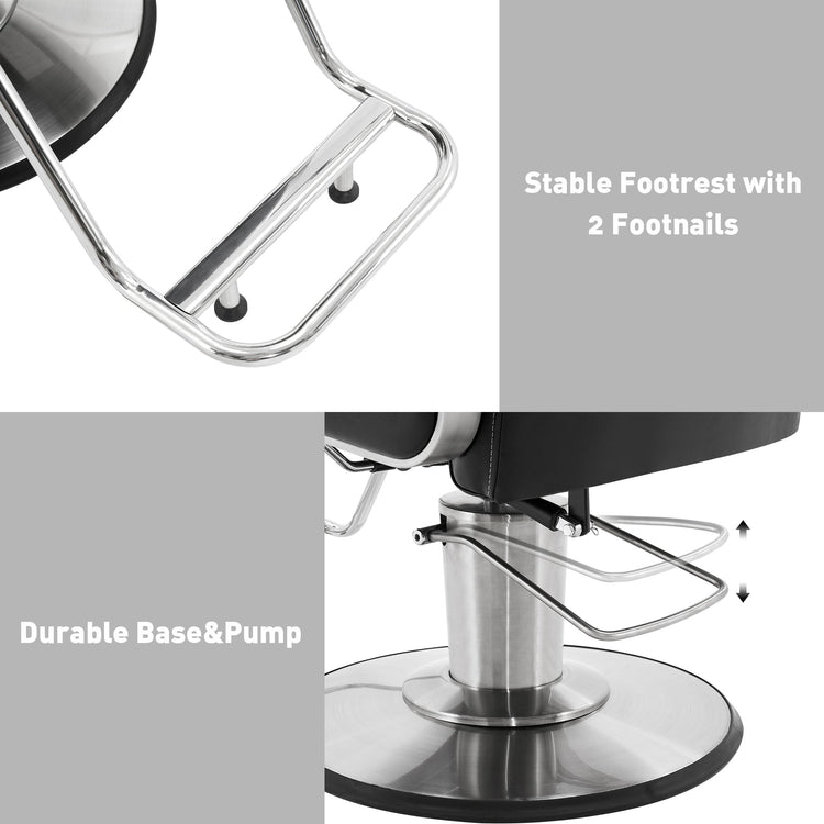 Barber Chair For Hair Stylist, All Purpose Reclining Salon Styling Chair 8548