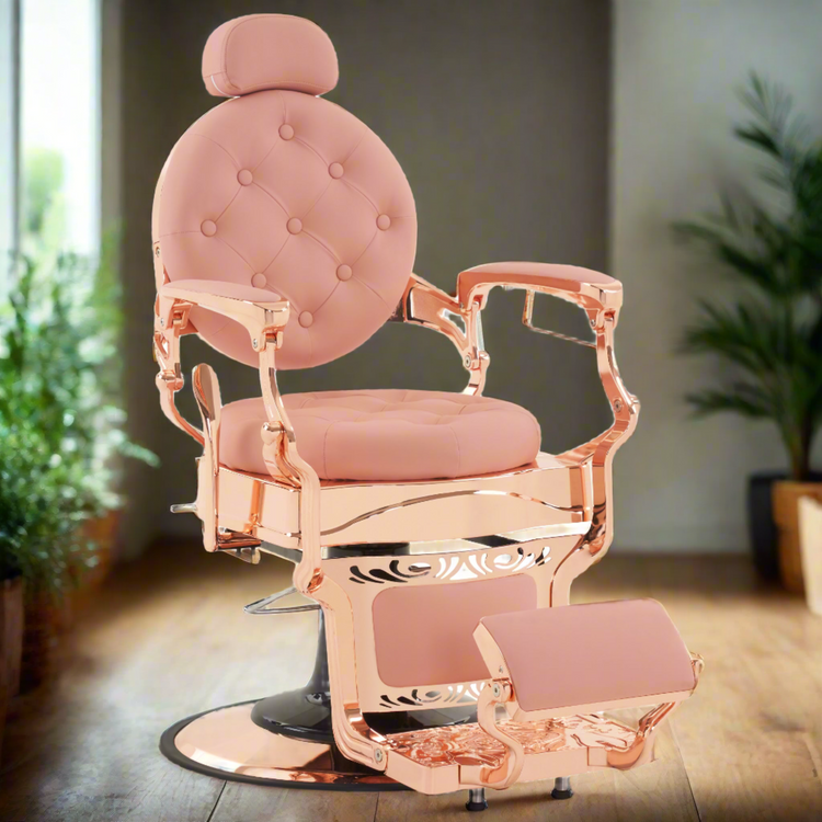 Vintage Barber Chair, Heavy Duty Metal Retro Reclining Salon Chair 8914