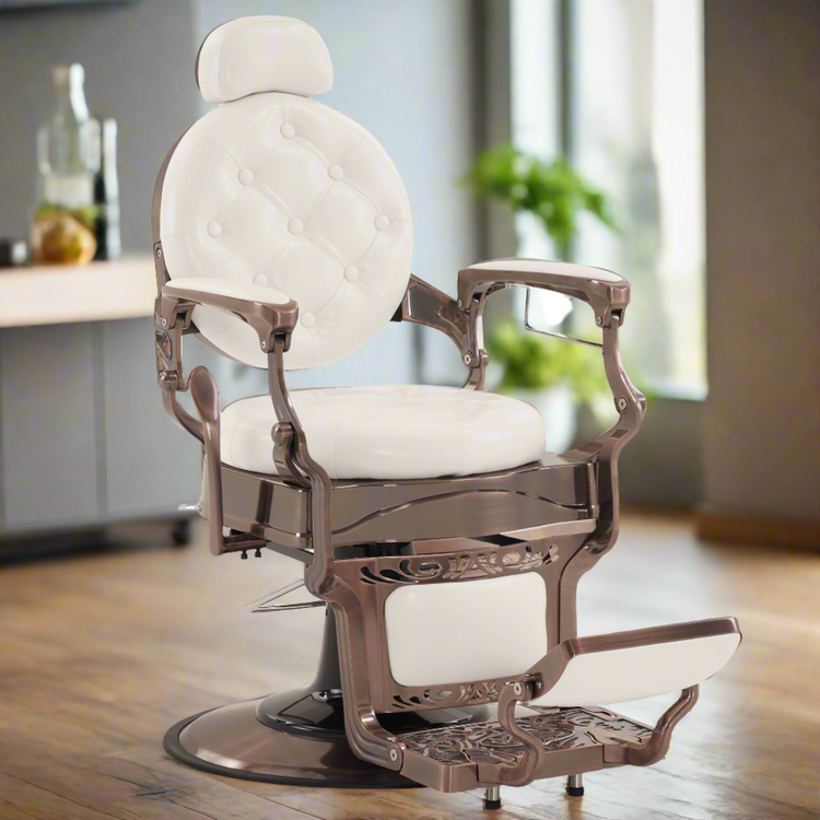 Vintage Barber Chair, Heavy Duty Metal Retro Reclining Salon Chair 8914