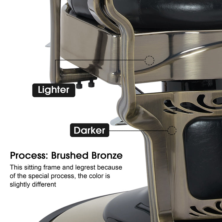 Vintage Barber Chair, Heavy Duty Metal Retro Reclining Salon Chair 8914