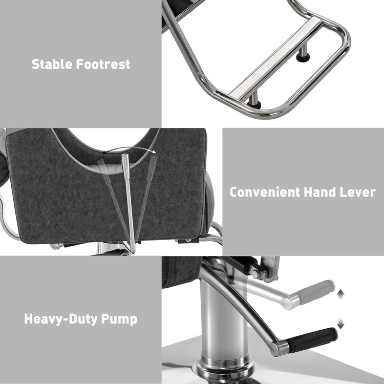 Barber Chair For Barbershop,Reclining Salon Chair For Hair Stylist 9180