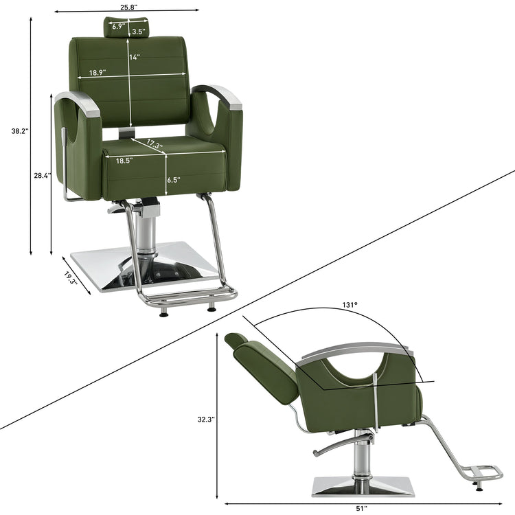 Barber Chair For Barbershop,Reclining Salon Chair For Hair Stylist 9180