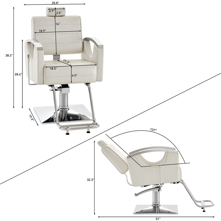 Barber Chair For Barbershop,Reclining Salon Chair For Hair Stylist 9180