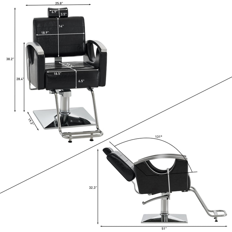 Barber Chair For Barbershop,Reclining Salon Chair For Hair Stylist 9180