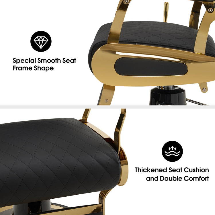 All Purpose Barber Chair With Headrest, Reclining Swivel Salon Chair 9453
