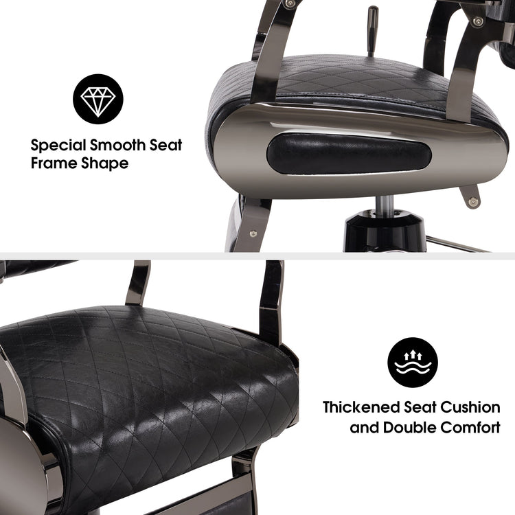 All Purpose Barber Chair With Headrest, Reclining Swivel Salon Chair 9453