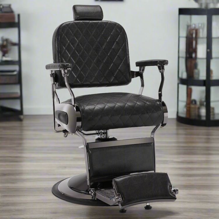 All Purpose Barber Chair With Headrest, Reclining Swivel Salon Chair 9453