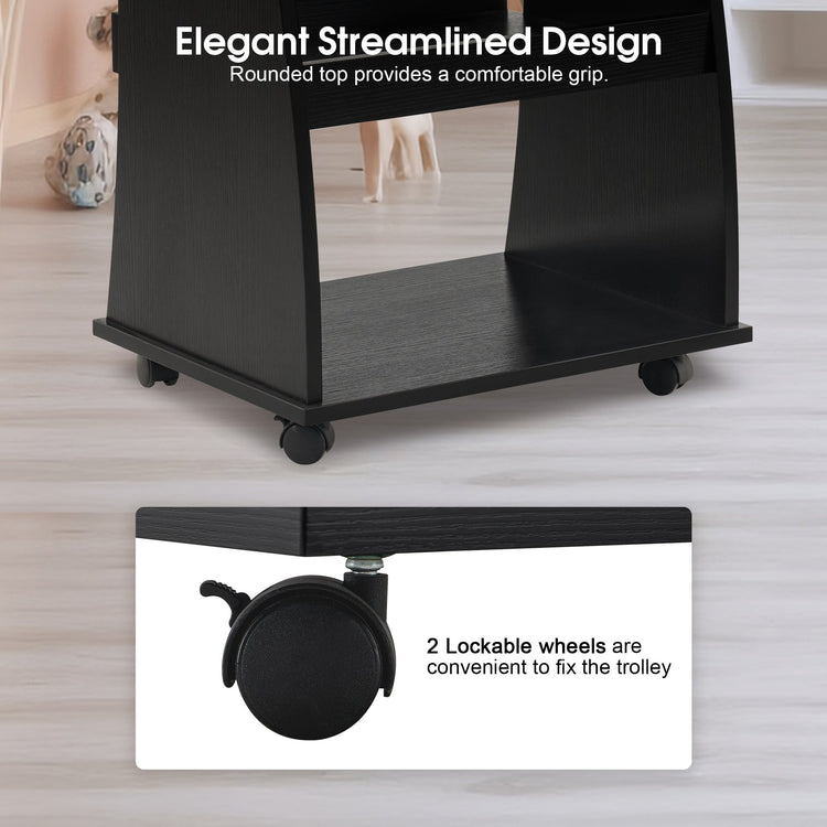 Maxine 4-Tier Rolling Storage Shelf Organizer
