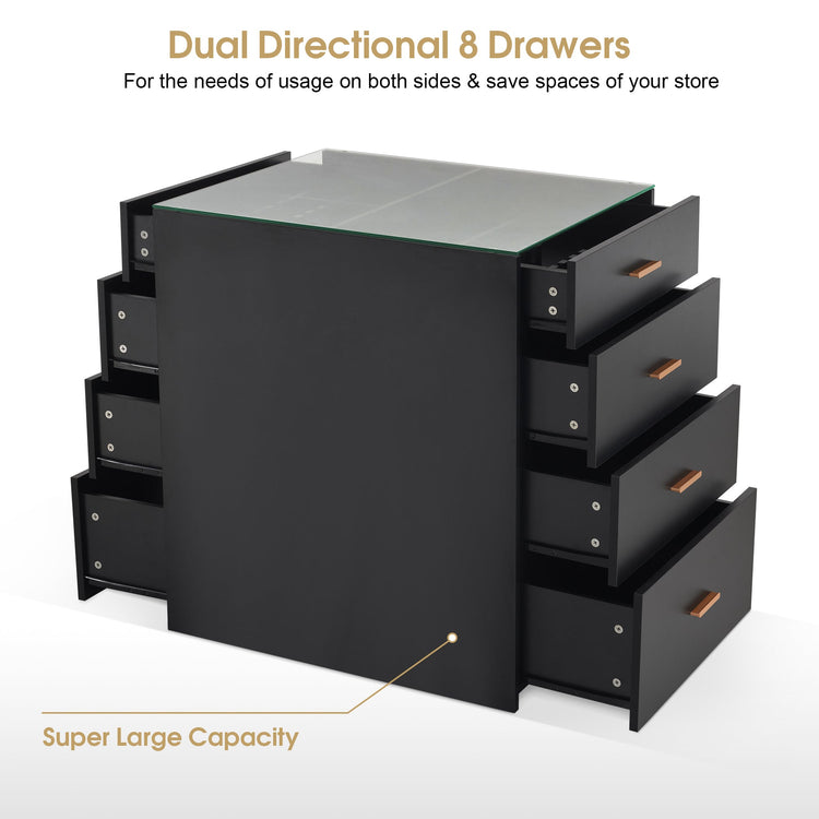 Dual Directional Tool Cabinet, Double-Sided Styling Barber Station With Glass 2017