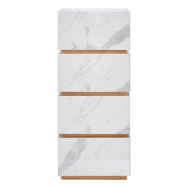 Marble Patterned Storage Salon  Barber Cabinet With 4 Drawers, Large-Capacity Station 2037