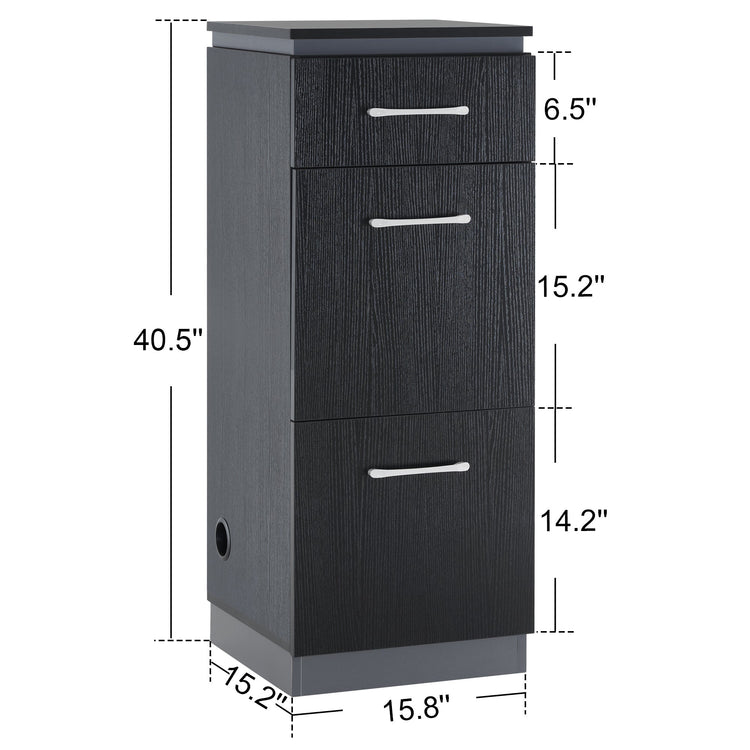 Multi-Purpose Salon Barber Cabinet With Holder&Plug Holes For Hair Styling 2002