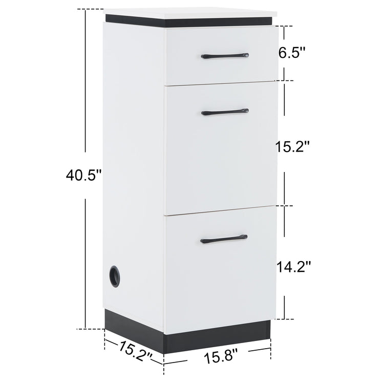 Multi-Purpose Salon Barber Cabinet With Holder&Plug Holes For Hair Styling 2002