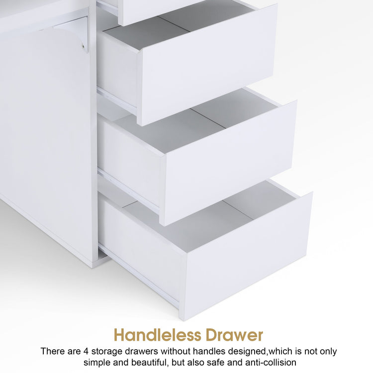 Nail Storage Desk With 60W Embedded Nail Vacuum Cleaner Vc229