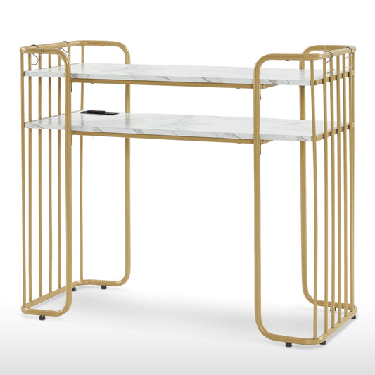 Minimalist Manicure Table With Steel Frame, Beauty&Professional Stylist Equipment 2434