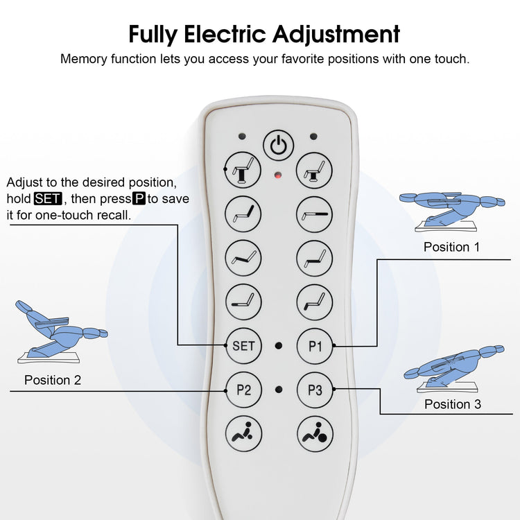 Full Electrical 4 Motor Facial Beauty Bed, 400 Lbs Capacity, 3 Preset Positions 2119