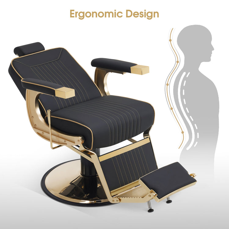 Reclining Barber Chair, Hydraulic Styling Salon Chair For Hair Stylist 8334