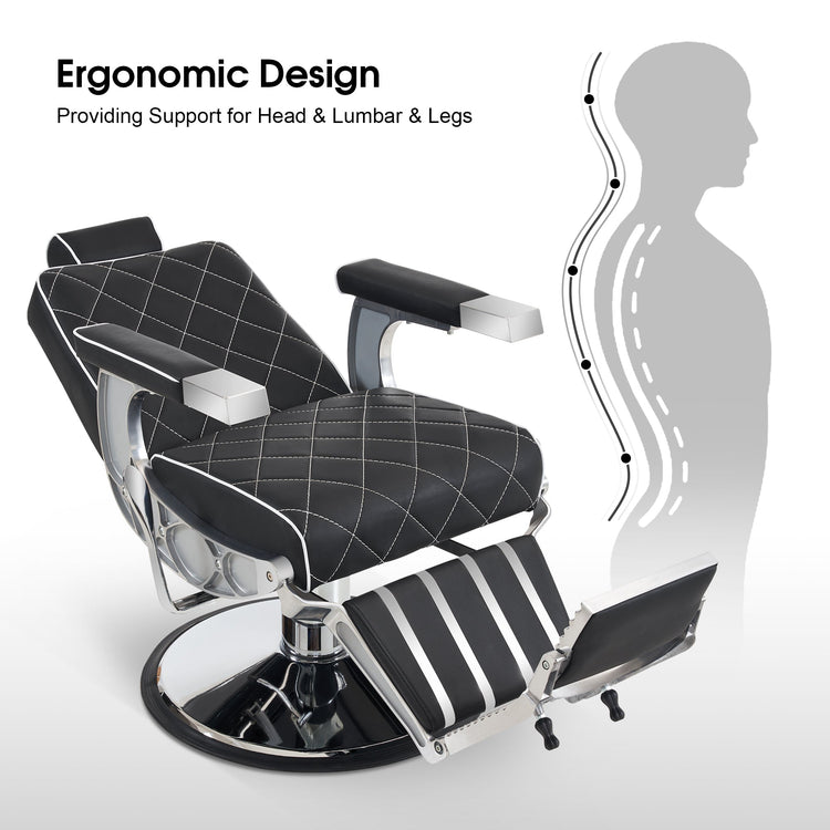 All Purpose Barber Chair, 660Lbs Hydraulic Pump, Salon&Spa Chair 8625