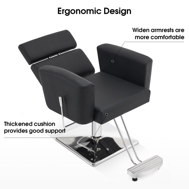 Barber Salon Chair For Hair Stylist, Hydraulic Reclining Styling Chair 9410