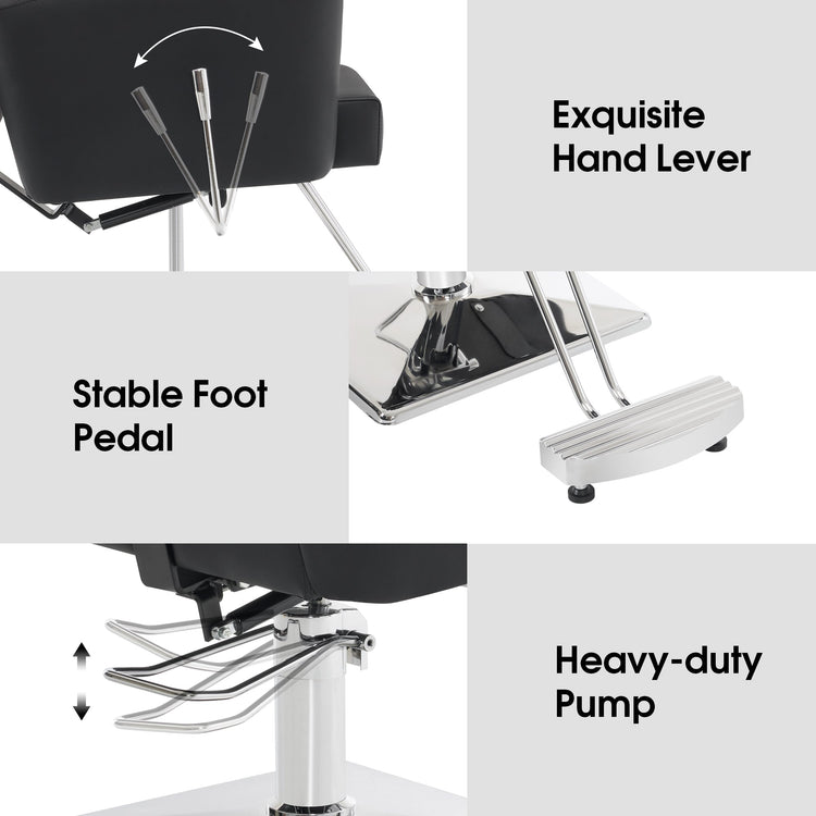Barber Salon Chair For Hair Stylist, Hydraulic Reclining Styling Chair 9410