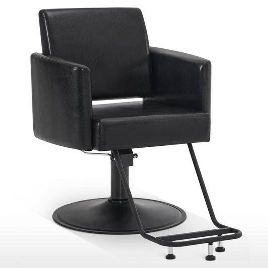 Black Salon Chair, Barber Hydraulic Styling Chair For Hair Stylist 9412