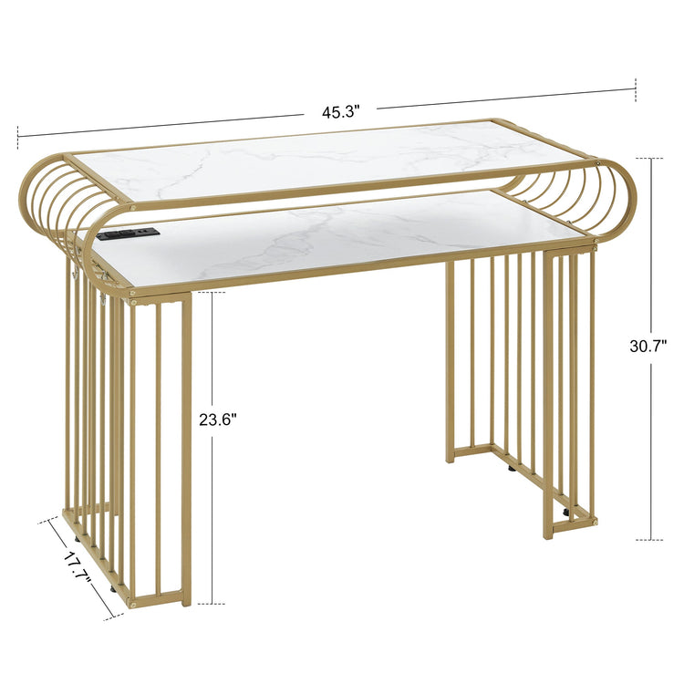 Manicure Table With A Build-In Power Strip, 2 Sockets, 2 Usb Ports 2430