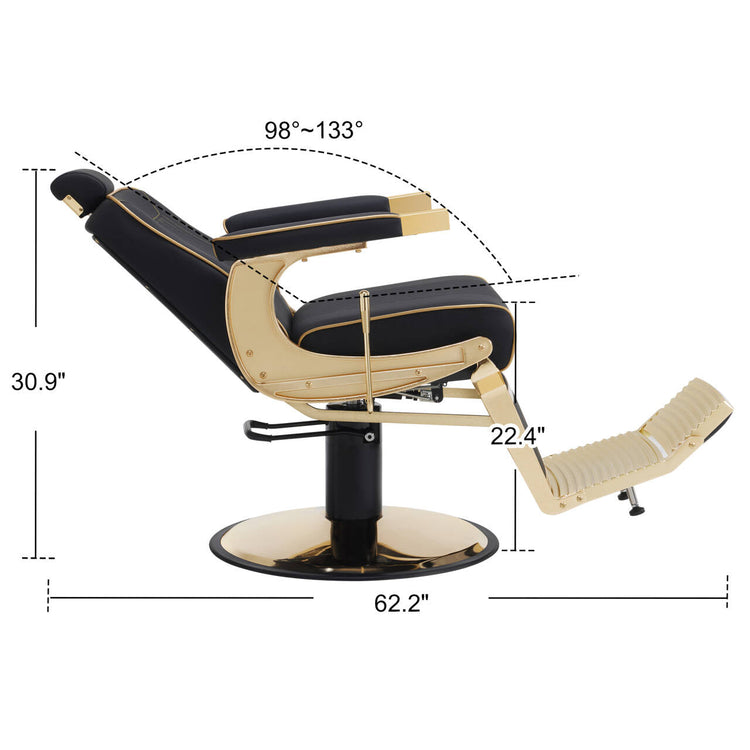 Reclining Barber Chair, Hydraulic Styling Salon Chair For Hair Stylist 8334