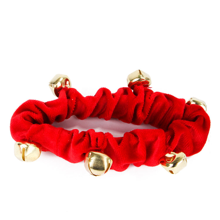 Jingle Bells Pet Red Plush Collar and Anklet Set