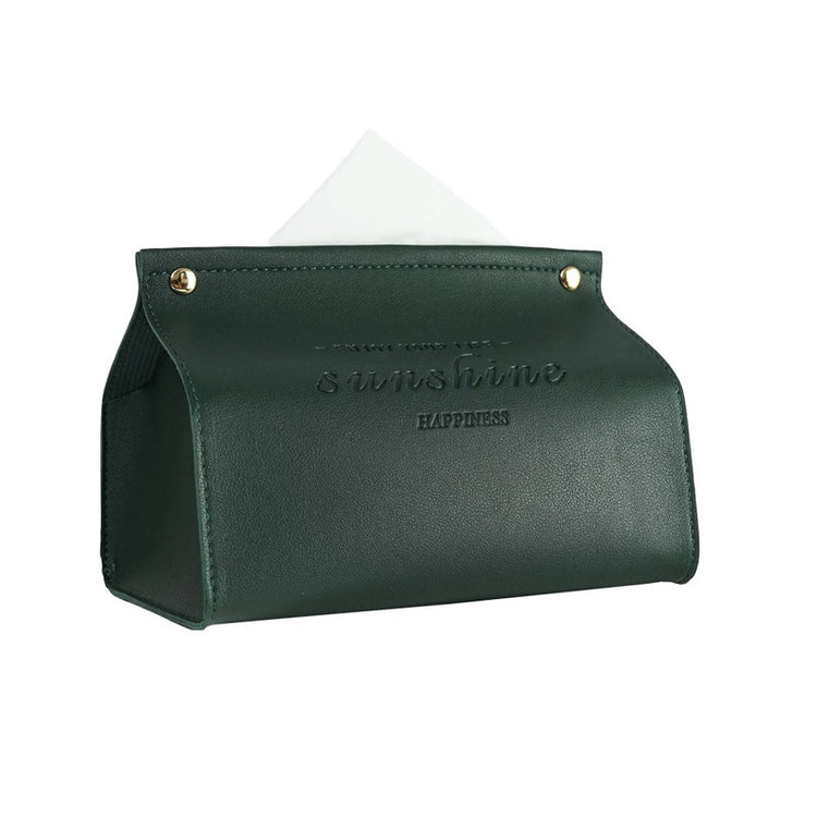 European Style PU Leather Tissue Box Holder