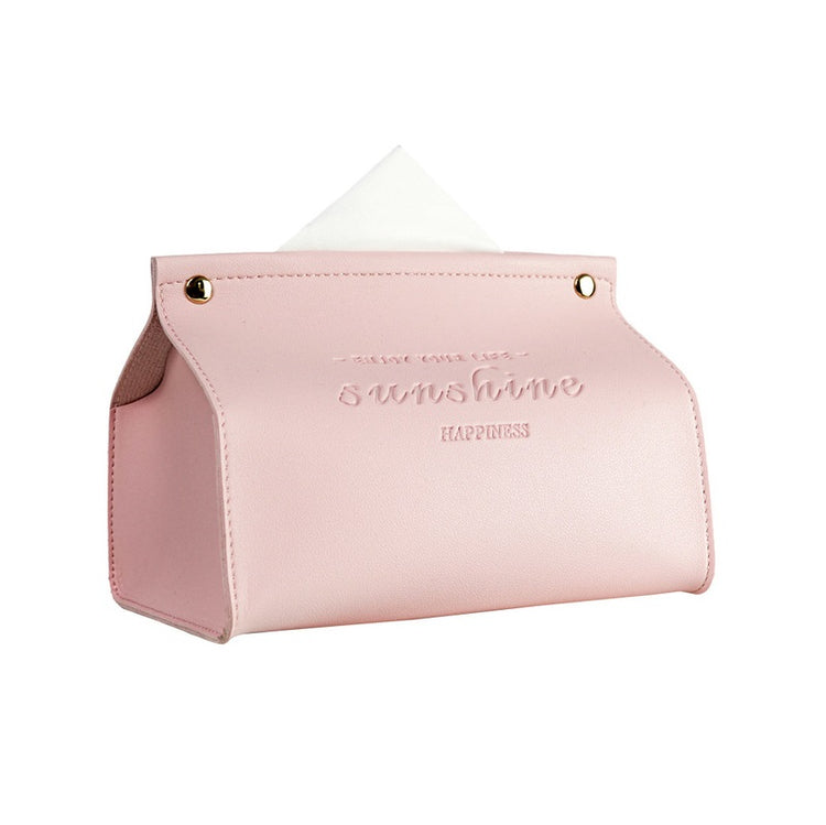 European Style PU Leather Tissue Box Holder