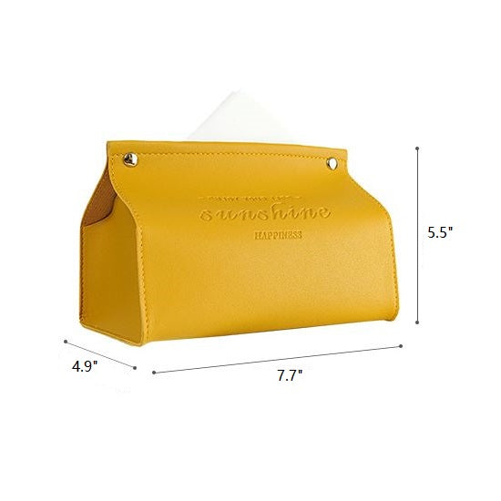 European Style PU Leather Tissue Box Holder