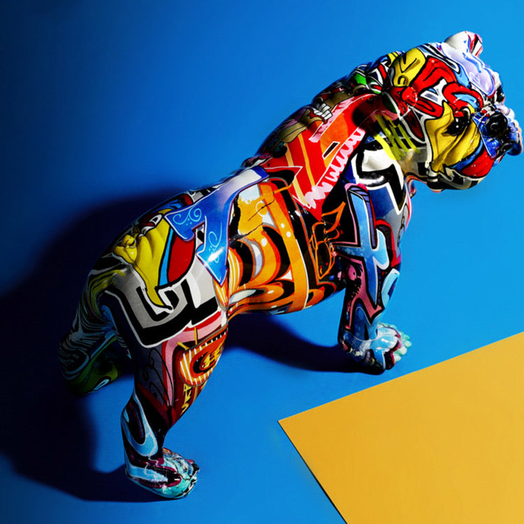 Colorful Dog Statue Art