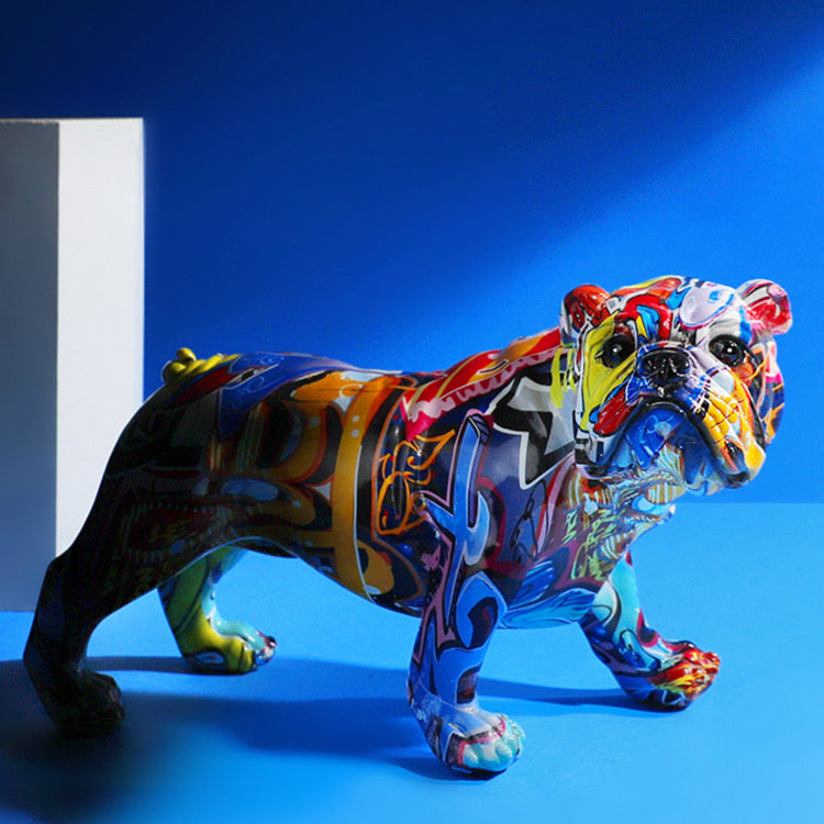 Colorful Dog Statue Art