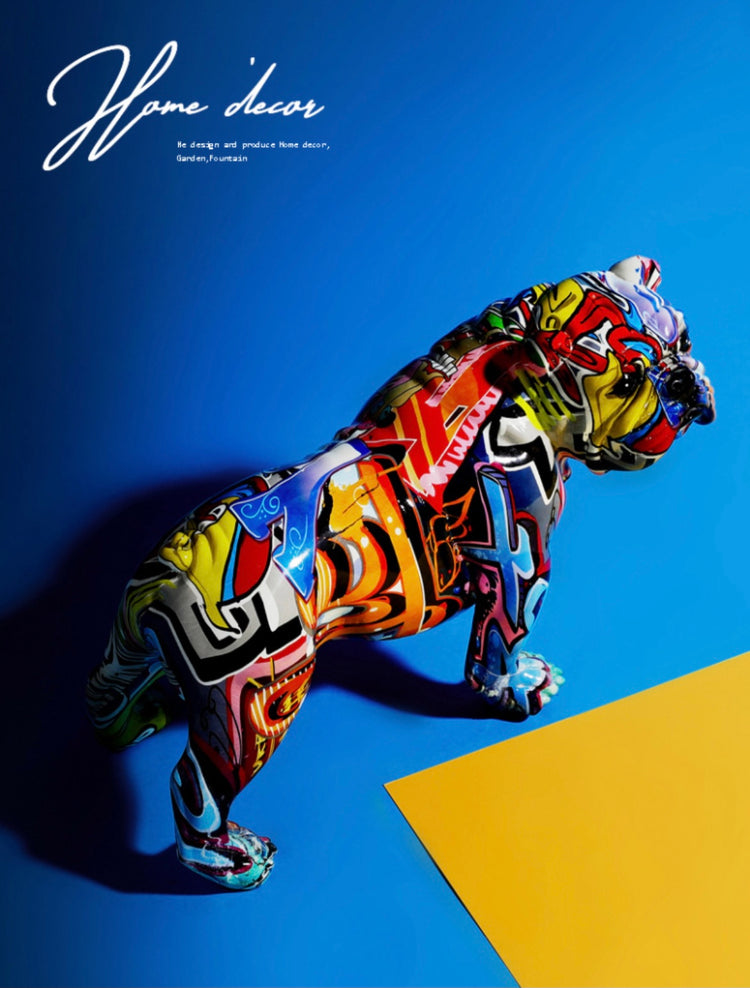 Colorful Dog Statue Art