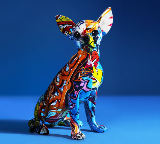 Colorful Dog Statue Art