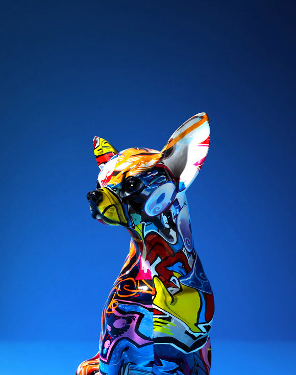 Colorful Dog Statue Art