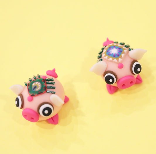 Lucky Charm Mini Pig Decoration Craft (Set of 2)