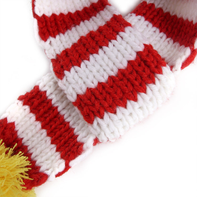 Pet Knitted Christmas Striped Scarf