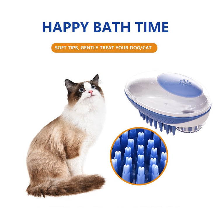 Pet Bath Brush 3 IN 1 [Shampoo Dispenser + Massage + Grooming]